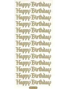 Starform Sticker, Peel Off - Happy Birthday - Multiple Colors Available