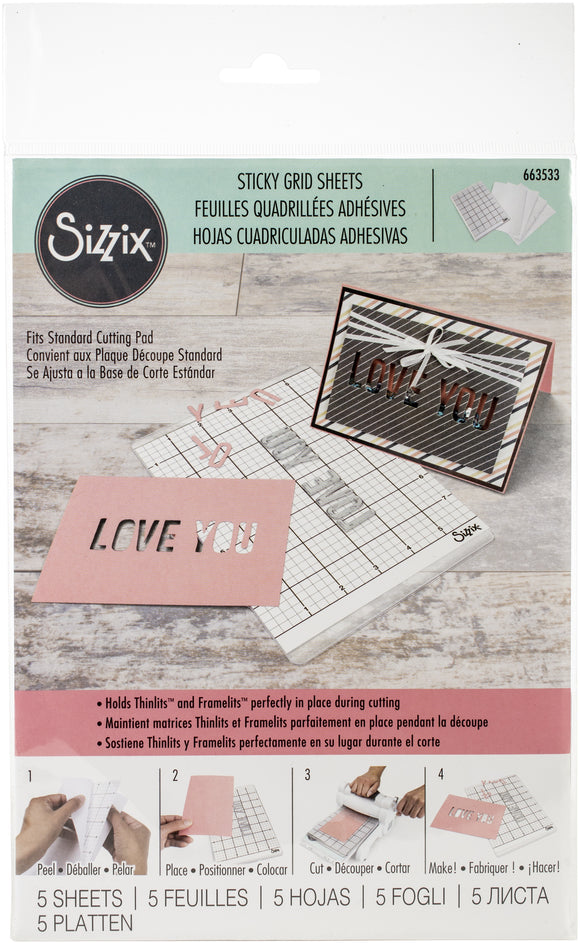 Sizzix Tool, Sticky Grid Sheets - Large