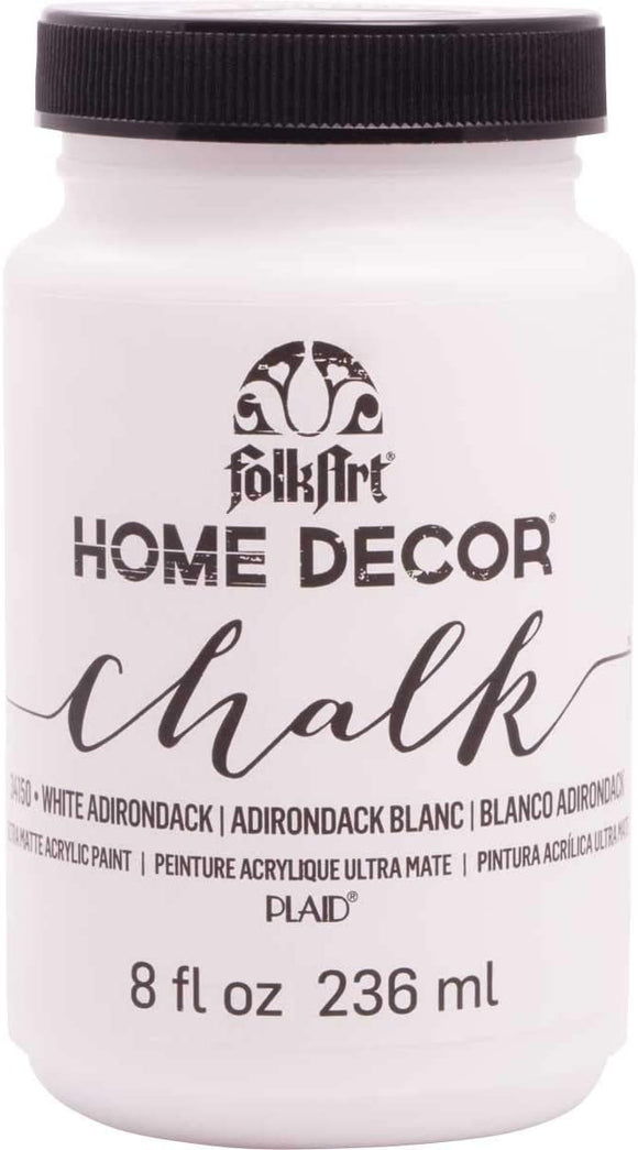 FolkArt Paint, Home Decor Chalk - White Adirondack