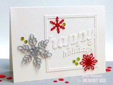 Memory Box Die, Stitched Happy Holidays Square Frame