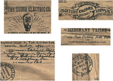 Tim Holtz Idea-ology Embellishment, Wooden Vignette Advert Panels (2021)