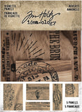 Tim Holtz Idea-ology Embellishment, Wooden Vignette Advert Panels (2021)