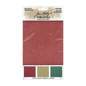Tim Holtz Idea-ology Paper, Adhesive Deco Sheets - Christmas