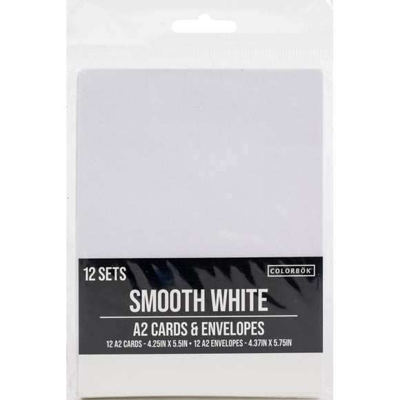 American Crafts Blank Cards and Envelopes, Smooth White (24pc)