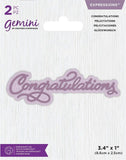 CC Gemini Die, Expressions - Congratulations 3.4x1
