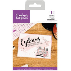 Crafter's Companion Stamp, Quirky Sentiments - Eyebrows