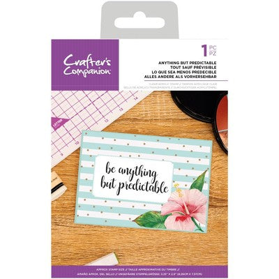 Crafter's Companion Stamp, Quirky Sentiments - Anything but Predictable