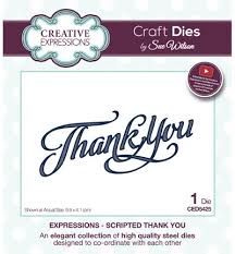 Creative Expressions Die, Scripted Thank You