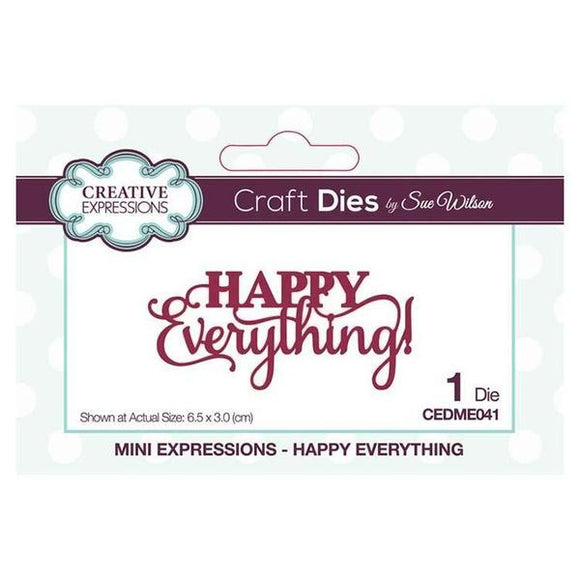 Creative Expressions Die, Mini Expressions - Happy Everything