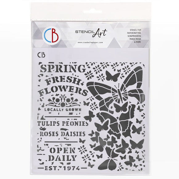 Ciao Bella Stencil, Sparrow Hill - Spring Fresh Flowers