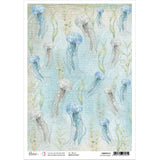 Ciao Bella Rice Paper A4,  Underwater Love - Jellyfish Dance