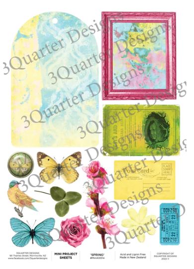 3Quarter Designs Embellishment, Mini Project Sheet - Spring