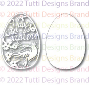 Tutti Designs Die, Happy Easter Dove Egg