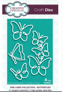 Creative Expressions Die, One-liner Collection - Butterflies