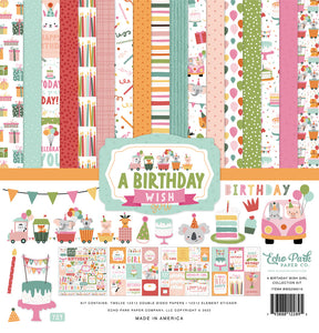 Echo Park Paper Collection Pack 12x12, A Birthday Wish Girl