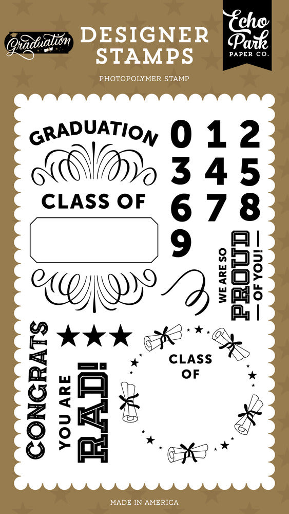 Echo Park Stamp, Graduation - Class of