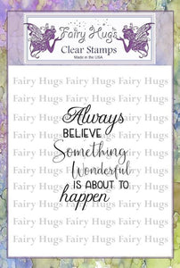 Fairy Hugs Stamp, Believe