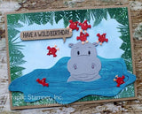 Frantic Stamper Die, Cute Hippo
