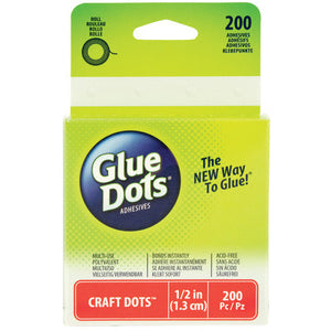 Glue Dots Craft Dots, Roll/200  1/2"