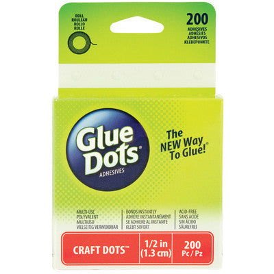 Glue Dots Craft Dots, Roll/200  1/2