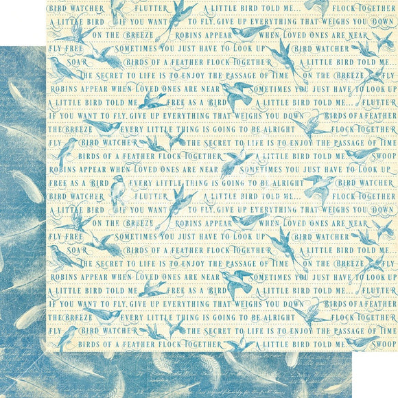 Graphic 45 Paper 12x12, Bird Watcher - Feather Your Nest