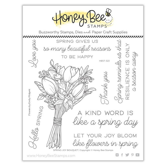 Honey Bee Stamp & Die Set, Spring Joy Bouquet