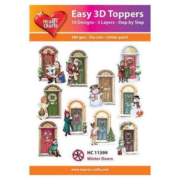Hearty Crafts Embellishment, Easy 3D Toppers - Winter Doors