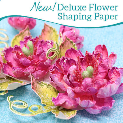 Heartfelt Paper 12X12, Deluxe Flower Shaping Paper - White