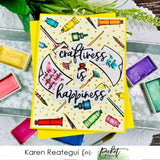 Picket Fence Studios Stamp, Craftiness is Happiness