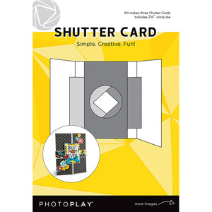 Photoplay Blank Shutter Card Kit w/ Circle Die- White