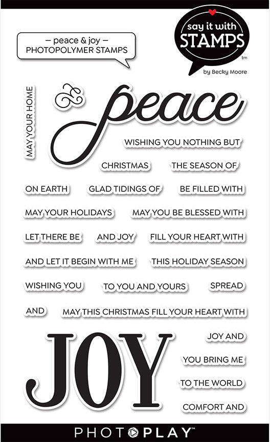 Photoplay Stamp, Say It With Stamps - Peace/Joy