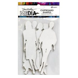 Dina Wakley MEdia Embellishment, Chipboard Shapes - The Women