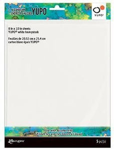 Tim Holtz Paper, Yupo Paper 8x10 - White Heavystock - 8x10"