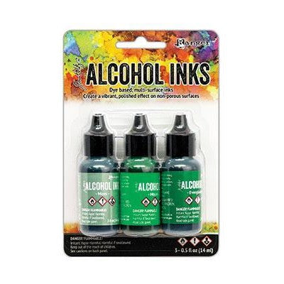 Tim Holtz Alcohol Ink Kit, Mint/Green Spectrum (3 Pack)