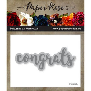 Paper Rose Die, Layered - Congrats