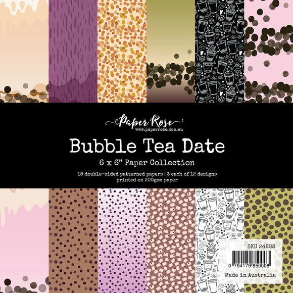 Paper Rose Paper Pack 6x6, Bubble Tea Date