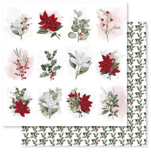 Paper Rose Paper 12x12, Poinsettia Garden - Multiple Patterns Available