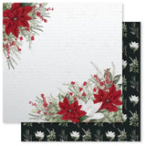 Paper Rose Paper 12x12, Poinsettia Garden - Multiple Patterns Available