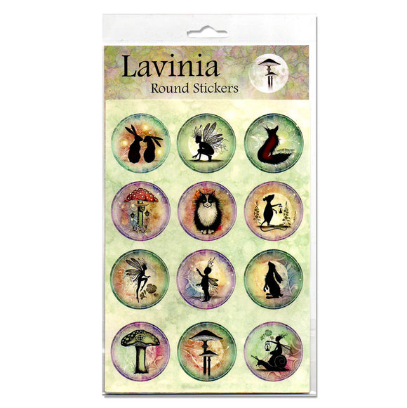 Lavinia Embellishment, Round Journaling Stickers