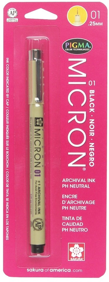 Pigma Micron Pen, Packaged - Multiple Sizes Available