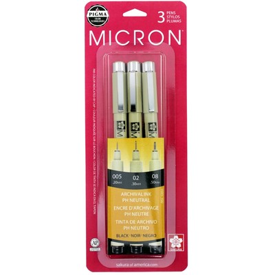 Pigma Micron Pen, 3 pack 05-02-08