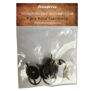 Stamperia Embellishment, Ring Fasteners, 9Pk
