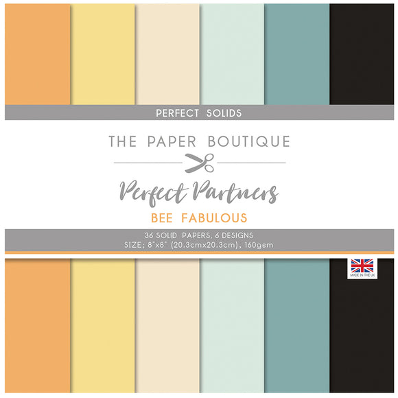The Paper Boutique Cardstock Variety Pack 8x8, Bee Fabulous