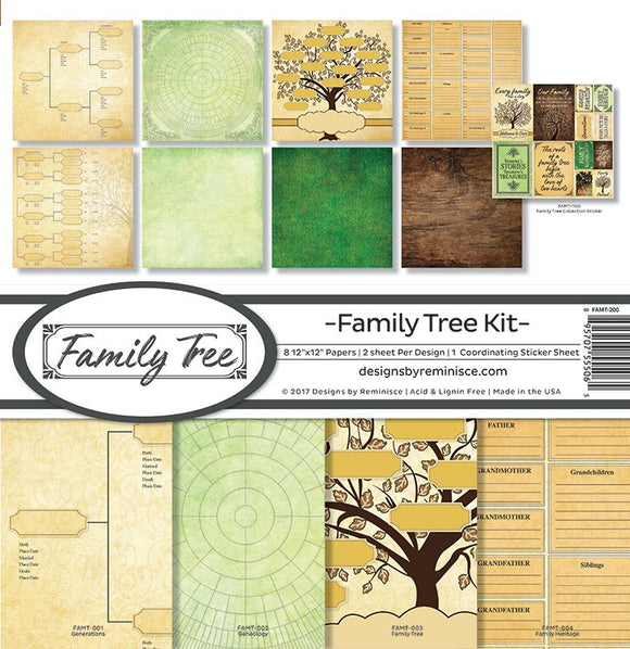 Reminisce Paper Pack 12x12, Family Tree
