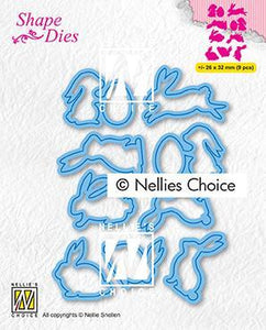 Nellie's Choice Die, Collection Of Hares 2