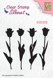 Nellie's Choice Stamp, Silhouette Tulips