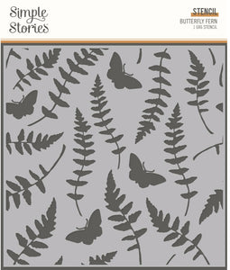 Simple Stories Stencil, SV Great Escape - Butterfly Fern