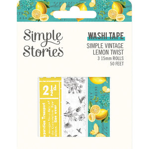 Simple Stories Embellishment, Simple Vintage Lemon Twist - Washi Tape