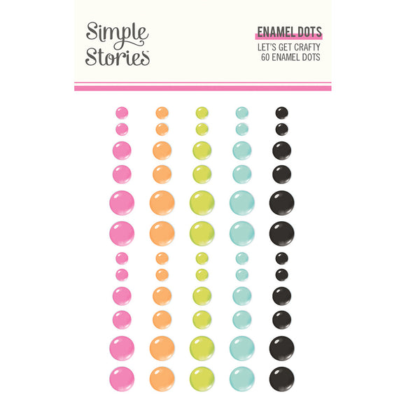 Simple Stories Embellishment, Let's Get Crafty - Enamel Dots