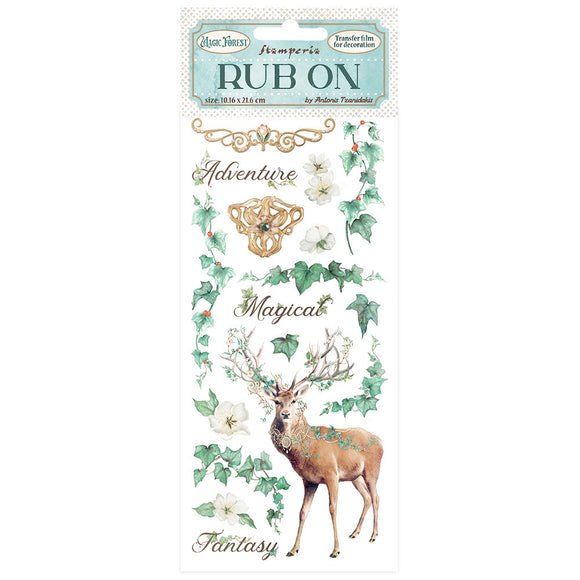 Stamperia Embellishment, Magic Forest - Rub On's - Deer